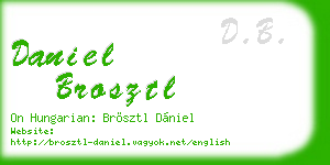 daniel brosztl business card