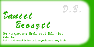 daniel brosztl business card